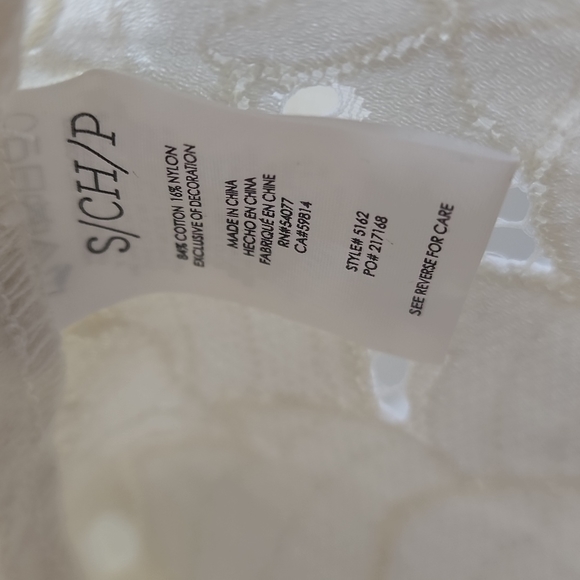 Cabi cream colored lace button down lightweight jacket blouse - Picture 5 of 5